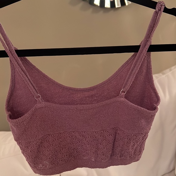 Free people crop top/workout in purple! Size Medium - Picture 3 of 3